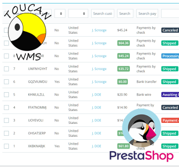 Toucan-WMS for Prestashop